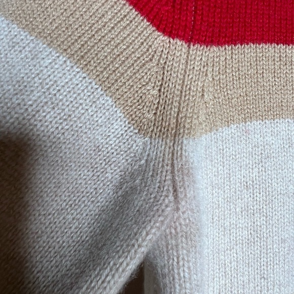 Athleta Cashmere Lodge Sweater Chianti Stripe XS - Picture 3 of 12